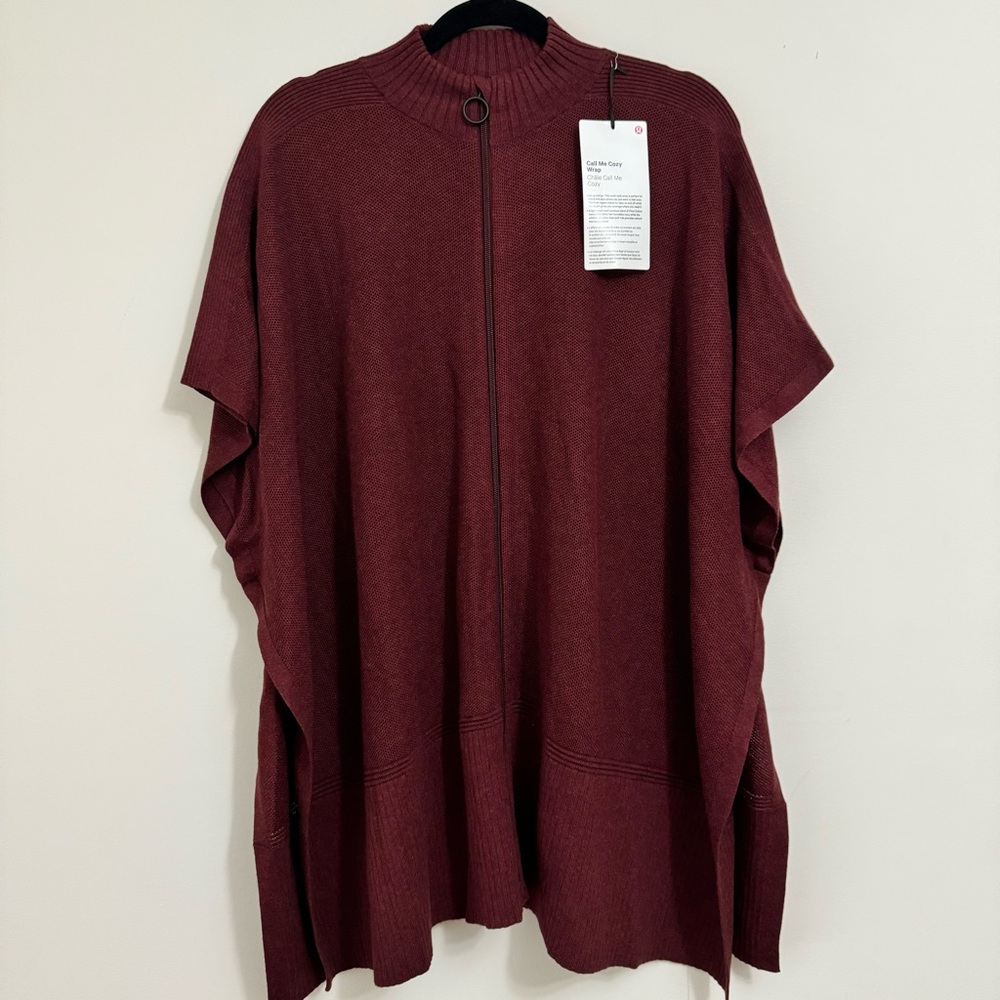 Lululemon NWT Call Me Cozy Wrap One Size Maroon